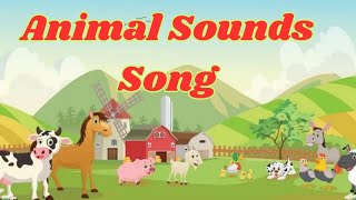 Animal Sounds Song  Rhyme with lyrics  English  Animated Rhyme  Cartoon For kids  cartoon [upl. by Euqinor]