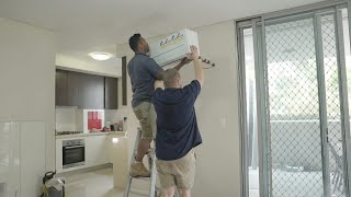 How to Install a Air conditioning split wall systems [upl. by Aihsema553]