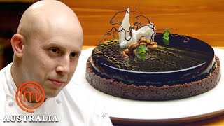 Recreate Chocolatier Deniz Karacas Chocolate Caramel Tart  MasterChef Australia  MasterChef World [upl. by Balsam]