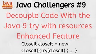 Java Challengers 9  Java 9 Core Exceptions Classes [upl. by Fairley]