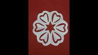 Easy Paper Heart Madhu Kularathna craft papercraft papersnowflakes heart shorts youtubeshorts [upl. by Aloke]