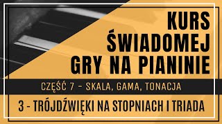 Część 7 Lekcja 3 Akordy na stopniach gamy durowej triada harmoniczna i akordy do danej melodii [upl. by Oel]