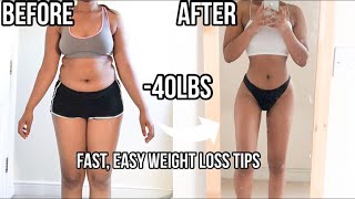 HOW I LOST 40 POUNDS IN 4 MONTHS  FAST Weight loss Tips with pictures [upl. by Ahsinut]