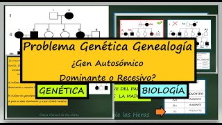 Alelo Dominante o Recesivo en Árbol Genealógico Problema Genética Resuelto Genética Biología [upl. by Yllop]