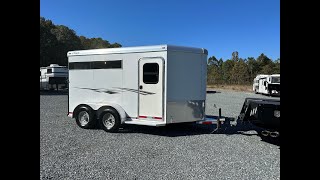 2019 Adam 2 Horse Bumper Pull Trailer Tour [upl. by Ahsiak]