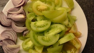 Groene Tomatenchutney zonder olie vegetarisch [upl. by Ahtan]