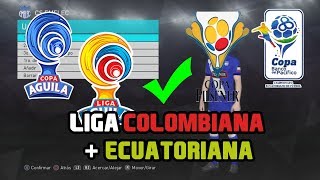 PES 2018 OPTION FILE DE LIGA COLOMBIANA Y ECUATORIANA A FULL [upl. by Mizuki853]