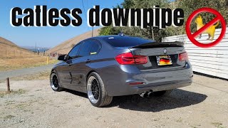 bmw 328i catless downpipe N26 SimpleSickBuilds [upl. by Lyudmila]