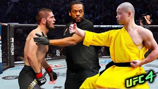 Khabib Nurmagomedov vs Kung Fu Master Monk EA sports UFC 4 [upl. by Asia265]