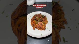 Jollof spaghetti for you food cooking jollof spaghetti nigerianfood yt shorts pasta foodie [upl. by Aelam599]