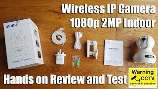 MAISI Wireless IP Camera 1080p 2MP Two Way Audio Hands on Review and Test [upl. by Giorgio]