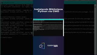 Como instalar biblioteca Python via CMDbiblioteca shorts [upl. by Eissirc]