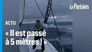 « Un truc de fou  »  les bateaux de deux skippers se frôlent au beau milieu de l’Atlantique [upl. by Page]