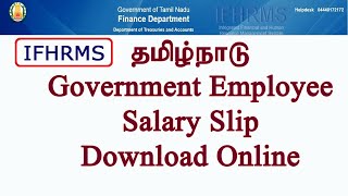 IFHRMS Salary Slip download TamilTN Employee payslip download TN PayslipKaroovoolam [upl. by Joslyn]