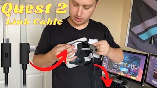 Quest 2 VR Link Cable  Guide of How to Set It Up Connect it  and Use It [upl. by Rorie]