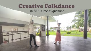 Creative Folkdance in 34 Time Signature Basic Folkdance Steps [upl. by Ednutabab916]