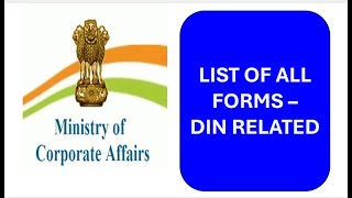 All DIN RELATED FORMS WITH SECTION amp RULES [upl. by Gerry]