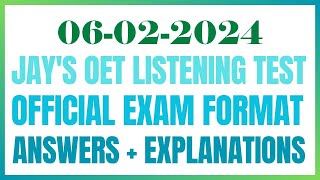 OET LISTENING TEST 06022024 oet oetexam oetnursing oetlisteningtest [upl. by Desai]