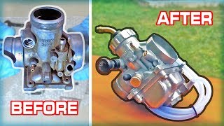 Restoring Dirty Old Dual Sport Carburetor in 8 Minutes Mikuni VM24SS  1979 Yamaha DT175 [upl. by Danila]