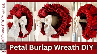 Stunning Petal Burlap Wreath DIY [upl. by Hampton]