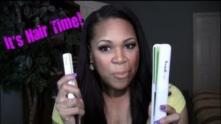 OneStylingcom Crush Flat Iron Review 1inch amp Cute Mini Flat irons [upl. by Eibmab]