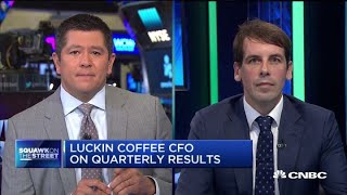 Luckin Coffee CFO Reinout Schakel on earnings and trade tensions [upl. by Ardnasak]