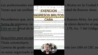 Ingresos brutos CABA Agip Quienes estan exentos de abonar este impuesto iibb agip monotributo [upl. by Olympias]