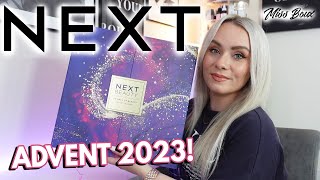 NEXT BEAUTY ADVENT CALENDAR 2023 UNBOXING  £95 WORTH £355 ✨ MISS BOUX [upl. by Brittnee]