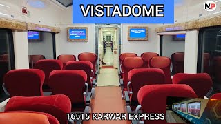 Karwar Express 16515  Yashwantpur to Karwar  Vistadome Coach [upl. by Esiole263]