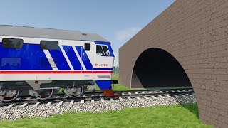 Trains Vs Low Tunnels  BeamngDrive [upl. by Gabriella722]