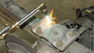 Cutting of bolts and nuts oxy acetylene cutting torch [upl. by Audy]