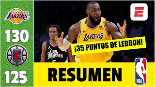 Los Angeles Lakers ganó un PARTIDAZO ante LA Clippers 130125 con un BRILLANTE LeBron James  NBA [upl. by Danice]