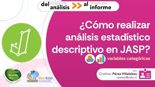 ¿Cómo realizar un análisis estadístico para variables nominales u ordinales en JASP [upl. by Genesia230]