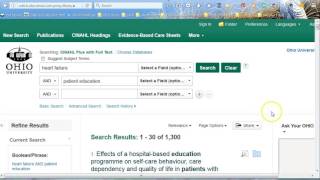 How to Find Nursing Articles in CINAHL [upl. by Cozmo]