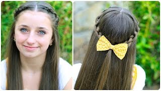 How to Create a Knotted Braid Tieback  Cute Hairstyles [upl. by Esidarap]