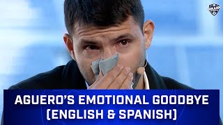 Sergio Aguero Announces His Retirement from Soccer Full English and Spanish [upl. by Notgnihsaw954]