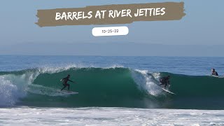 Barrels For Breakfast  Surfing River Jetties Newport Beach  102522 [upl. by Cheung]