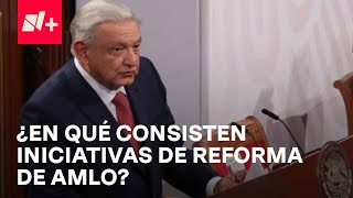 AMLO presenta iniciativas de reforma constitucionales ¿En qué consisten  En Punto [upl. by Artapoelc]