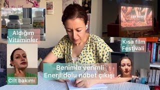 Benimle verimli bir gün  yorgunluğu karşı kullandığım vitaminler 👩‍⚕️ kısa film festivali 🎞️📽️ [upl. by Egiap568]