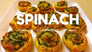 How to make Spinach Pinwheels from Puff Pastry Sheets Spinach Swirls [upl. by Jariah]