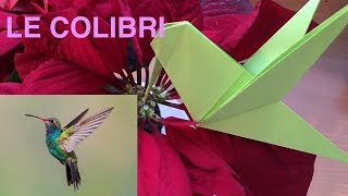 COLIBRI EN ORIGAMI  ORIGAMI FACILE [upl. by Lowery]