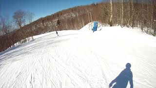 Snowboarding in Mont Tremblant Quebec Canada Green Trails [upl. by Golding280]