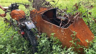 Full videoRestoration of Completely Destroyed SUZUKI 250 Motorbike with Reverse Gear Ưith SideCar [upl. by Jean]