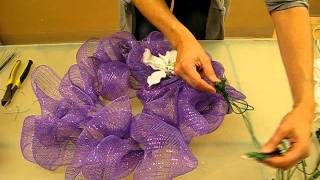 How to make a mesh wreath  1 [upl. by Yecniuq]