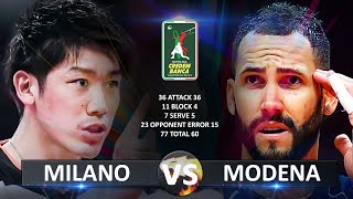 Milano vs Modena  Italian Volleyball SuperLega 20232024 [upl. by Allare]