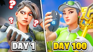 My DAY 1 to DAY 100 Fortnite CONTROLLER to KEYBOARD amp MOUSE Progression  Handcam [upl. by Durnan]