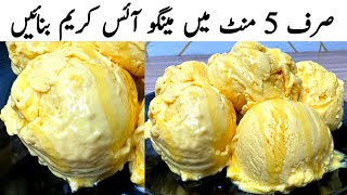 Mango Ice Cream Recipe By Samiullah  Only 2 Ingredients l Ice Cream Recipe [upl. by Hynes]