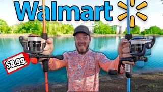 Testing CHEAPEST Walmart Fishing Combos Worth it [upl. by Nnyloj]