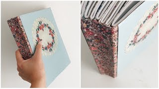 How to make an easy no sew journal  step by step tutorial  DIY [upl. by Ardien]