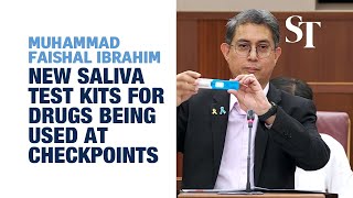 New saliva test kit for drugs being used at Singapore checkpoints  In Parliament [upl. by Mattias]